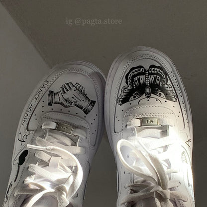 Harry Styles tattoos nike af1 blancos